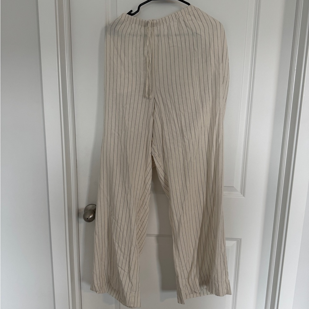 A New Day Cream and Black Striped Pants